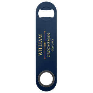 Dark Blue and Gold Bar Key