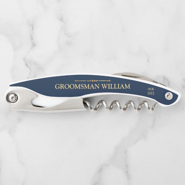 Dark Blue and Gold Corkscrew (Front)