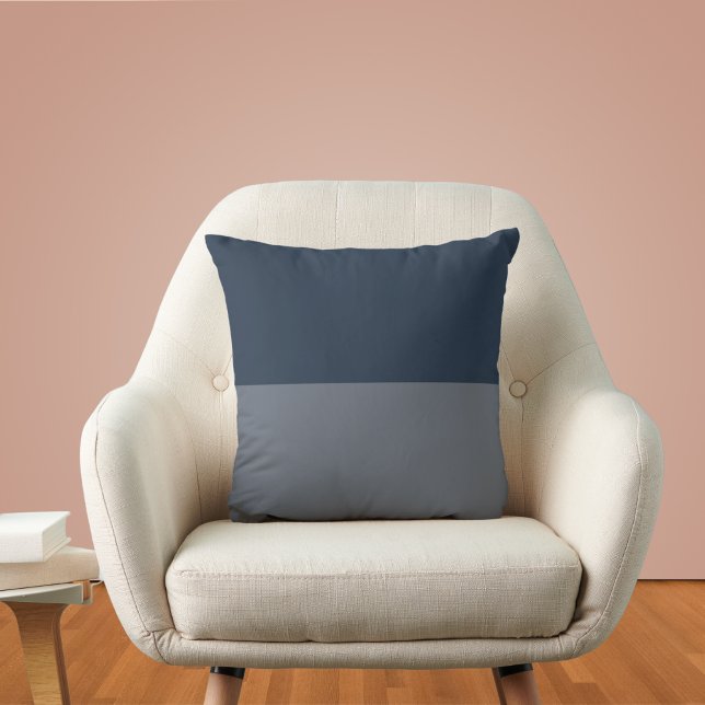 Dark Blue and Grey  Throw Pillow (Creator Uploaded)