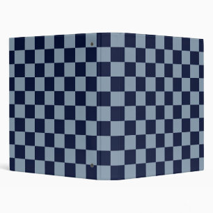 Dark Blue and Light Blue Chequerboard Binder