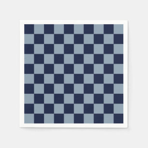 Dark Blue and Light Blue Chequerboard Napkin