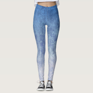 Dark Blue and Light Blue Mixed Color Leggings