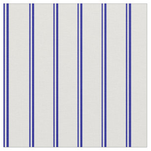 Dark Blue and Light Cyan Coloured Lined Pattern Fabric