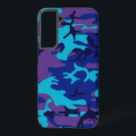 Dark Blue and Purple Camouflage Samsung Galaxy Case<br><div class="desc">Blue and purple camouflage pattern image on this product. Personalize this template with your art or photo and edit it as you like.</div>
