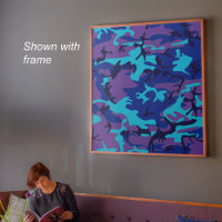 Dark Blue and Purple Camouflage Value Poster