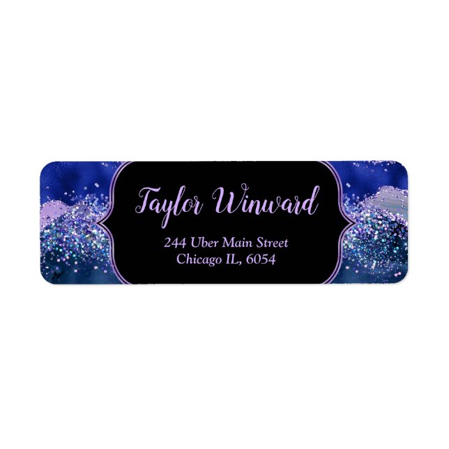 Dark Blue and Purple Ocean Agate (Front)