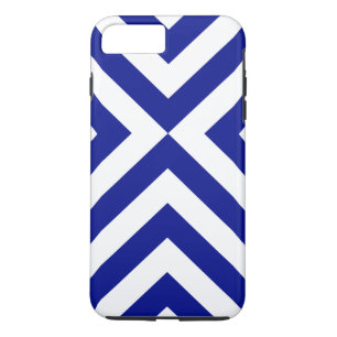 Dark Blue and White Chevrons Case-Mate iPhone Case