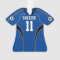 Dark Blue and White Soccer Jersey