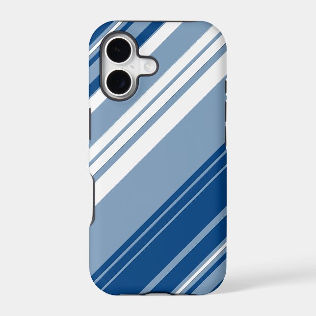 Dark Blue and White Stripes Pattern (Back)