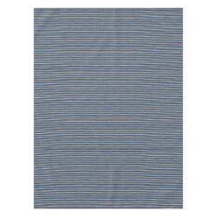 Dark Blue and White Stripes Pattern  Tablecloth