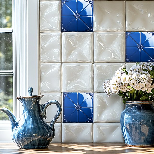 Dark Blue Art Deco  Ceramic Tile (Creator Uploaded)