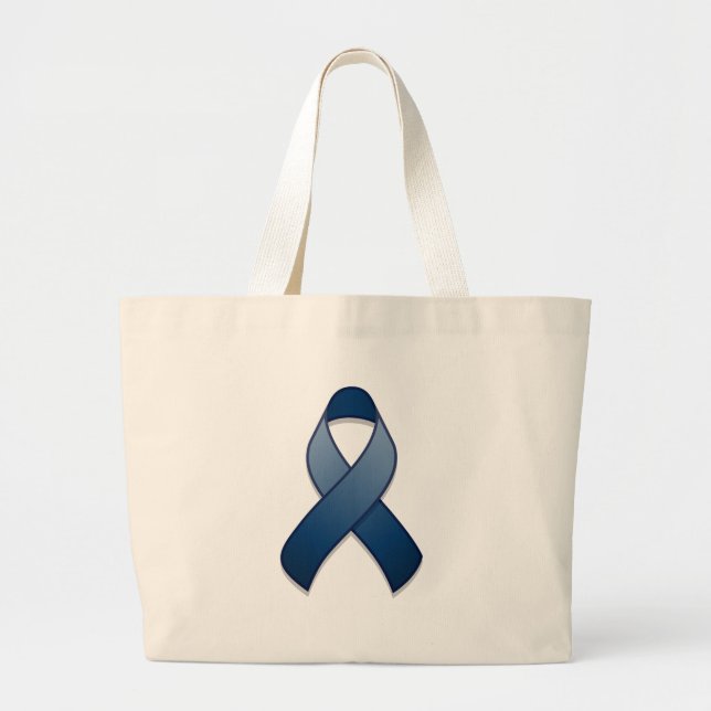 Dark Blue Awareness Ribbon Bag (Front)