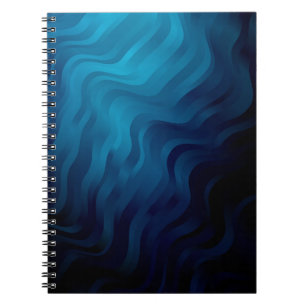 Dark BLUE background with lines. Colourful illustr Notebook