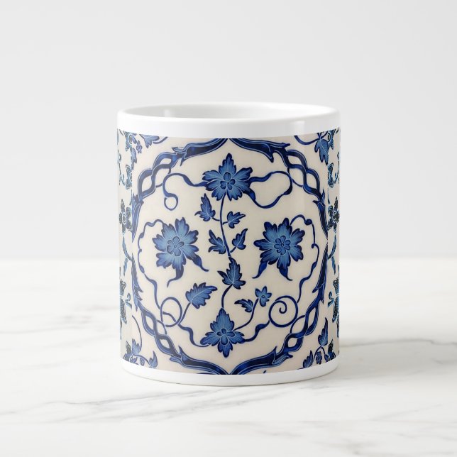 Dark Blue Batik Beauty Specialty Mug (Front)