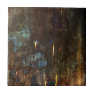 Dark Blue Brown Abstract Tile