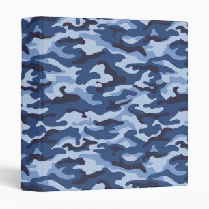 Dark Blue Camouflage Pattern Binder