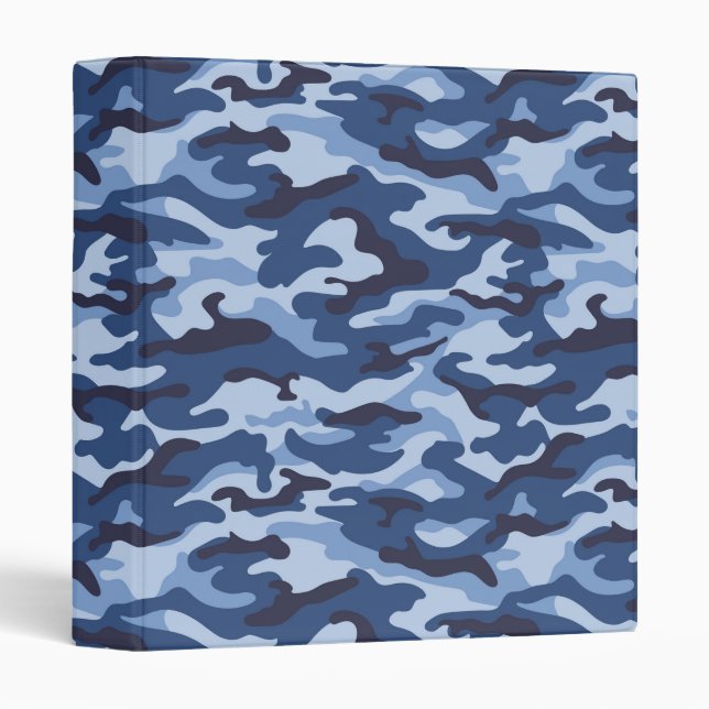 Dark Blue Camouflage Pattern Binder (Front/Spine)