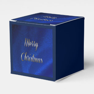Dark Blue Christmas Favor Box