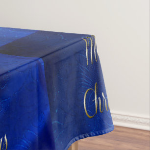 Dark Blue Christmas Tablecloth