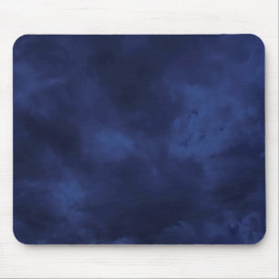 Dark blue clouds mouse pad