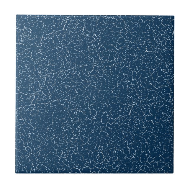Dark Blue Crackle Glaze Solid Color Tile (Front)