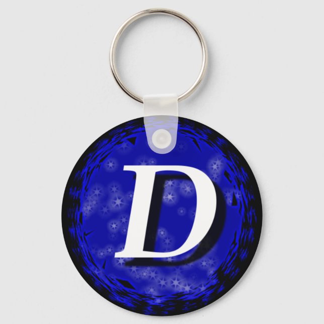 Dark Blue D Keychain (Front)