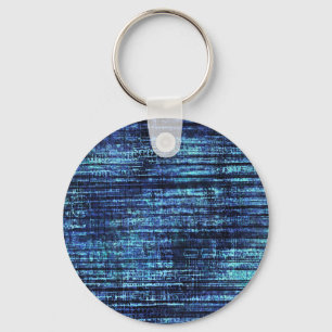 Dark Blue Denim Pattern Keychain