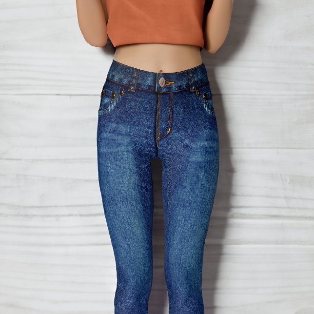 Dark Blue Denim Skinny Jeans Leggings (Creator Uploaded)