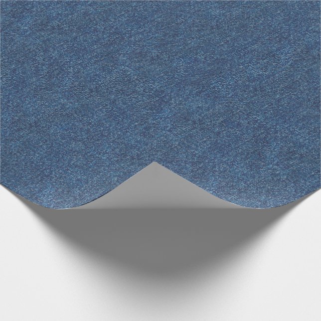 Dark Blue Denim Texture Wrapping Paper (Corner)