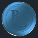 Dark Blue Double Monogram Faux Wax Seal Stickers<br><div class="desc">These elegant traditional style serif 2 Letter double Monogram Faux Wax Seal Stickers in the Twilight Blue colorway will make the perfect finishing touch to your save the dates, wedding invitations, or other special occasion stationery. Seal your envelopes or favour bags easily and beautifully with the look of real melted...</div>