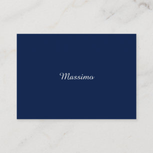 Dark Blue Elegant Casual Own Name Handwriting Enclosure Card
