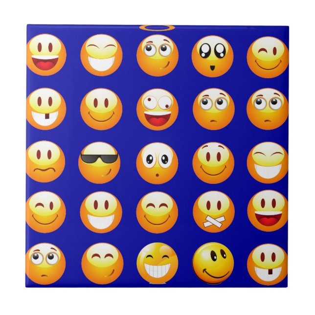 dark blue emojis tile (Front)