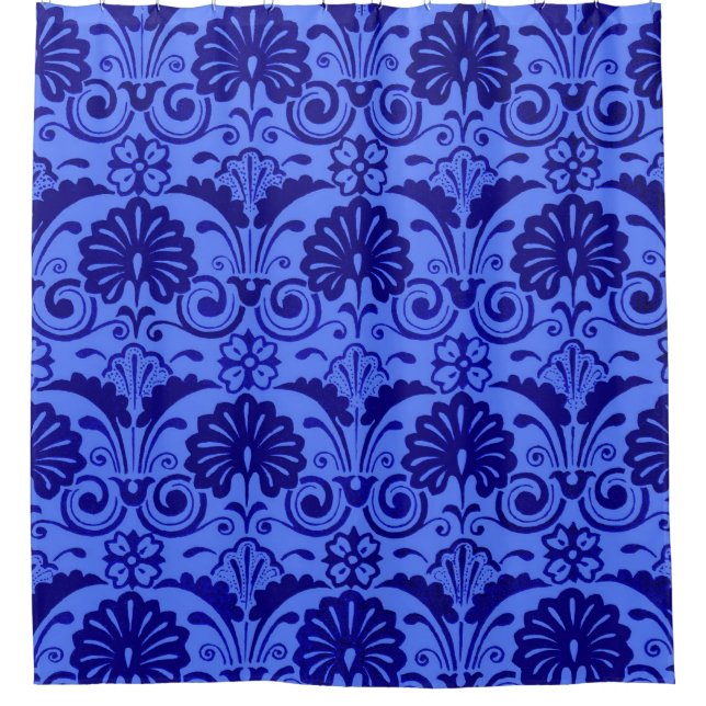 dark blue fans and fronds print (Front)