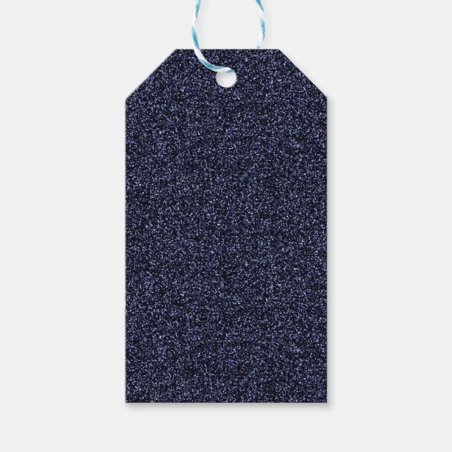 Dark blue faux glitter gift tags (Front)