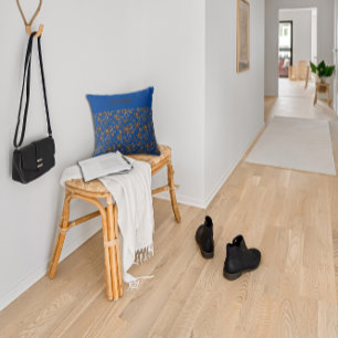 Dark blue floral Perfect Gift for Her name Throw Pillow