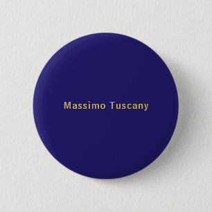 Dark Blue & Gold Professional Trendy Minimalist 2 Inch Round Button