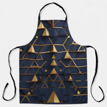 Dark blue & Gold Pyramid Art