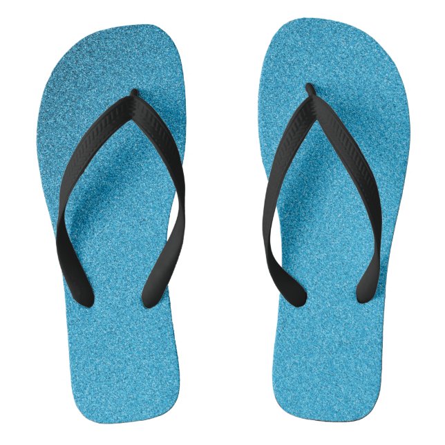 Dark-Blue Gradient Glitters, Pair of Flip Flops (Footbed)