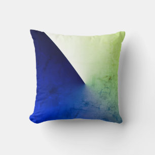 Dark Blue Green Abstract Art Throw Pillow Cushion