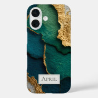 Dark Blue, Green & Gold