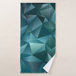 Dark Blue, Green vintage template with crystals, t Bath Towel