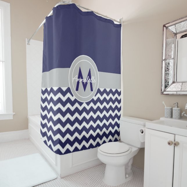 Dark Blue Grey Chevron (In Situ)
