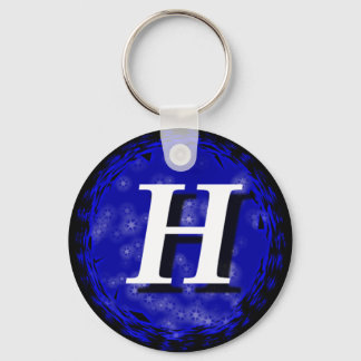 Dark Blue H Keychain