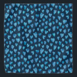 Dark Blue Heart Bandana<br><div class="desc">Watercolour Heart design on a dark blue background. Other colours available.
Please contact me for customization and special requests. (c) Zoe Chapman Design</div>