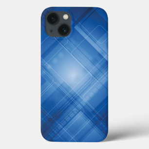 Dark blue hi-tech background iPhone 13 case