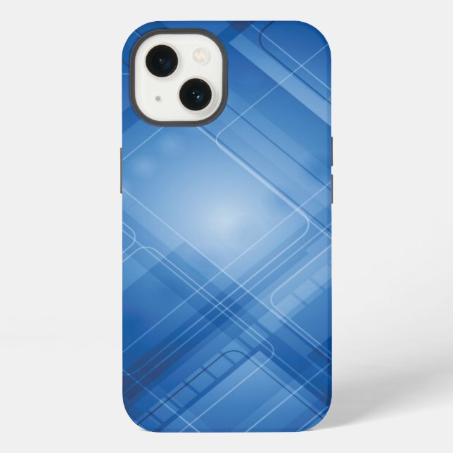 Dark blue hi-tech background iPhone case (Back)