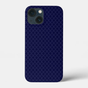 Dark Blue Islamic Geometric Pattern iPhone 13 Mini Case