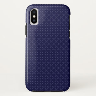 Dark Blue Islamic Geometric Pattern iPhone XS Case