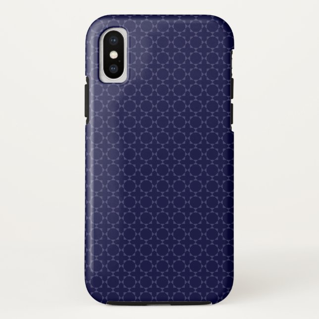 Dark Blue Islamic Geometric Pattern Case-Mate iPhone Case (Back)