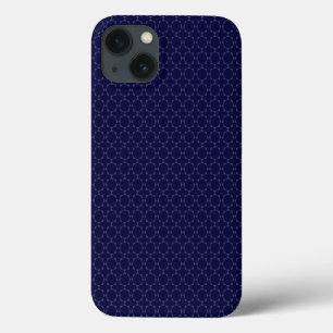 Dark Blue Islamic Geometric Pattern iPhone 13 Case